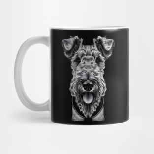 Cute Airedale Terrier Dog Photo Painting Artwork Mug